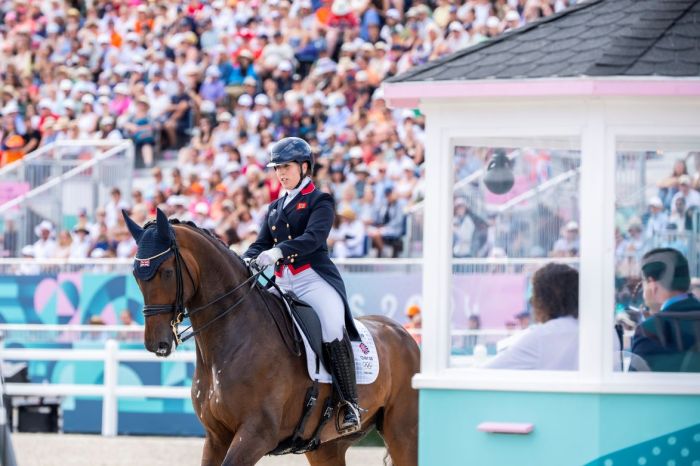 Becky Moody and Jagerbomb in the competition ring